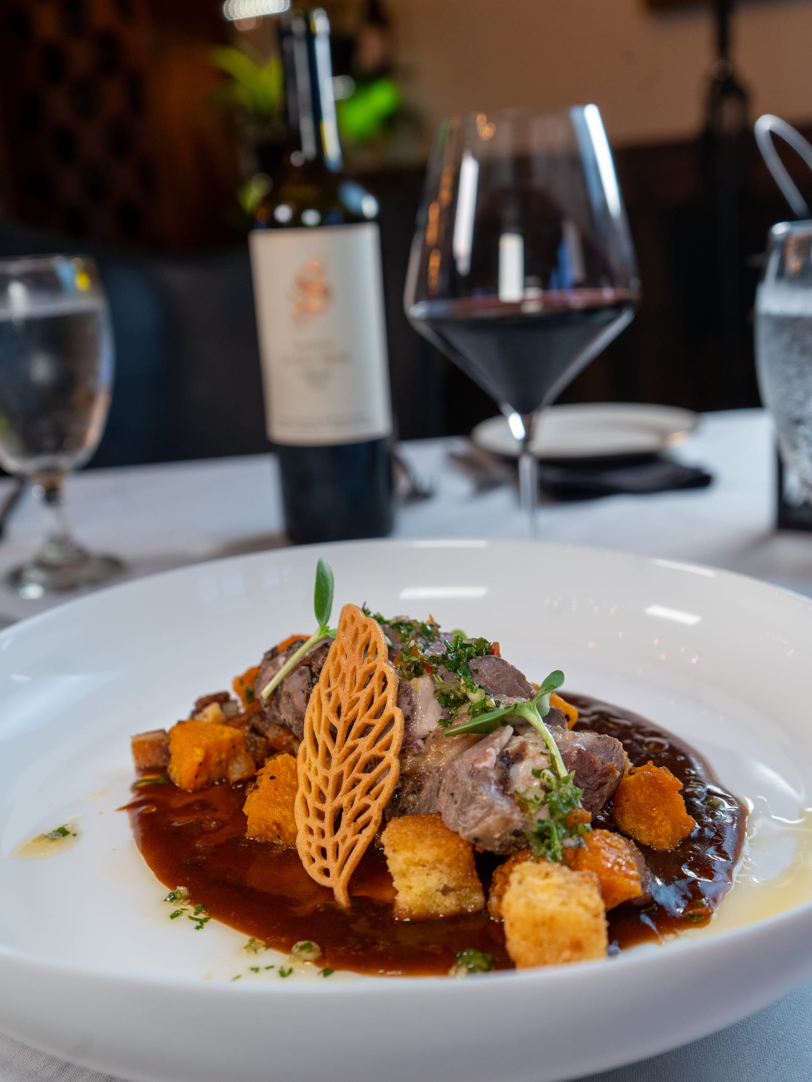 Signature plated course at La Cocina at The Cellar Upstairs
